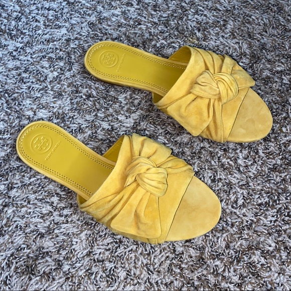 SOLD New Tory Burch Annabelle Bow Slides Sandals - Picture 3 of 6